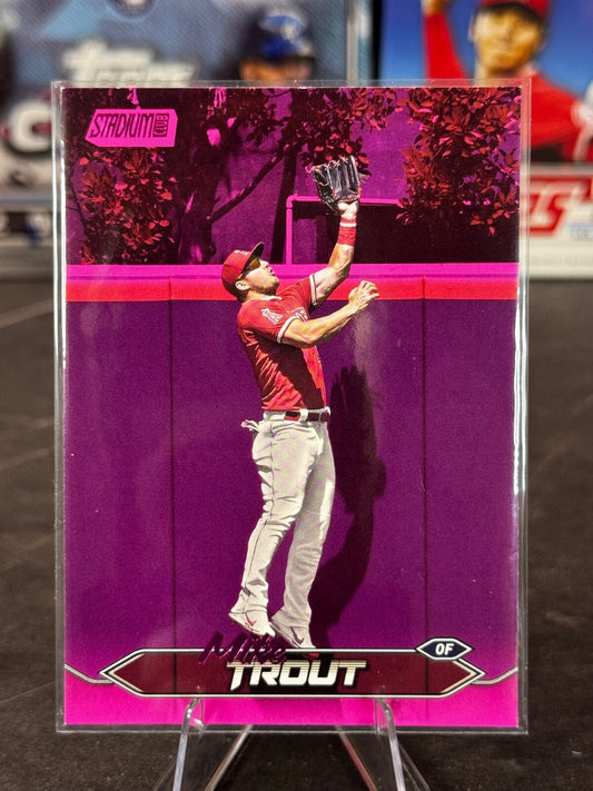 2024 Topps Stadium Club - Mike Trout #1 Pink Foil
