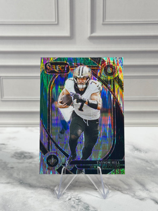 2024 Panini Select - Club Level Taysom Hill #295 Black & Green Shock Prizm