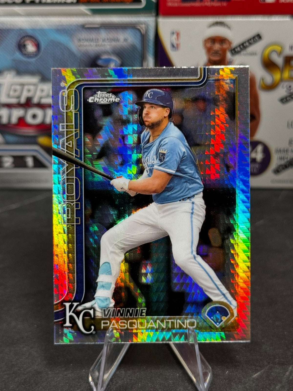 2025 Topps Chrome - #165 Vinnie Pasquantino Prism Refractor