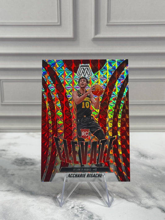 2024-25 Panini Mosaic - Elevate Zaccharie Risacher #8 Mosaic Prizm (RC)