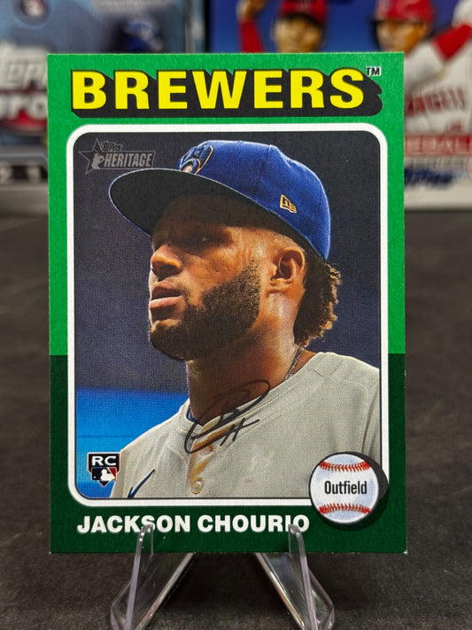 2024 Topps Heritage High Number - Jackson Chourio #632 Green Border (RC)