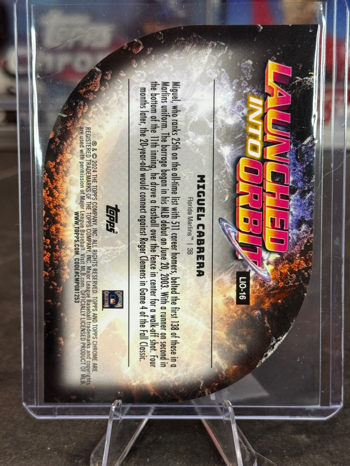 2024 Topps Cosmic Chrome - Launched Into Orbit Miguel Cabrera #LIO-16