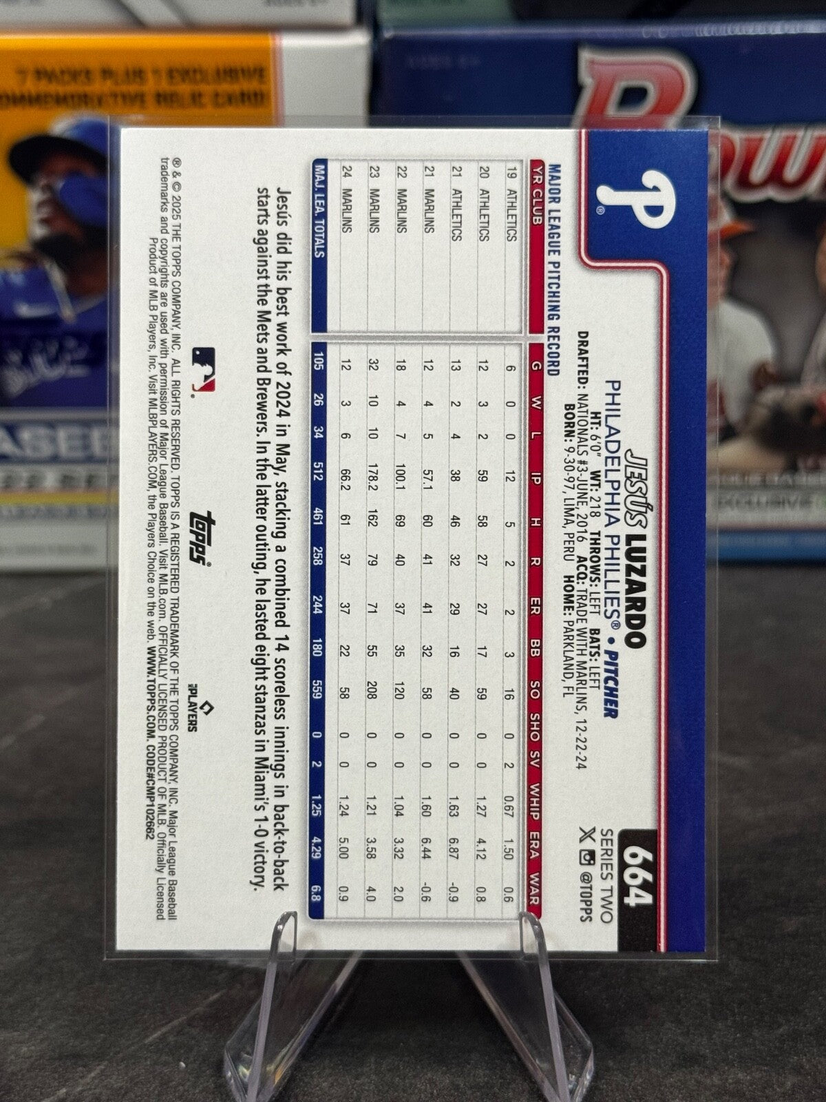 2025 Topps Series 2 - #664 Jesus Luzardo