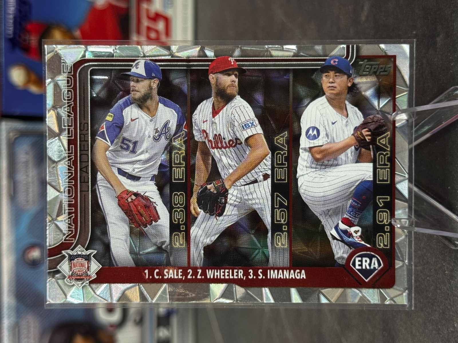 2025 Topps Series 1 - NL ERA Leaders Diamante Foil #272 Sale Wheeler Imanaga