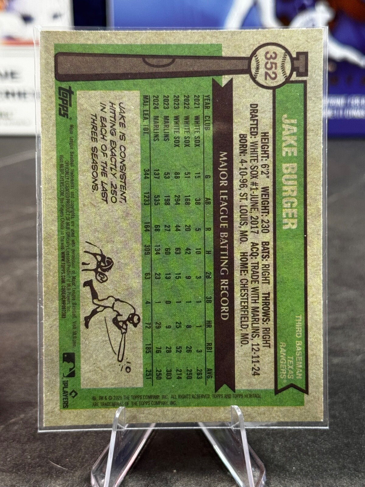 2025 Topps Heritage - Jake Burger Chrome #352