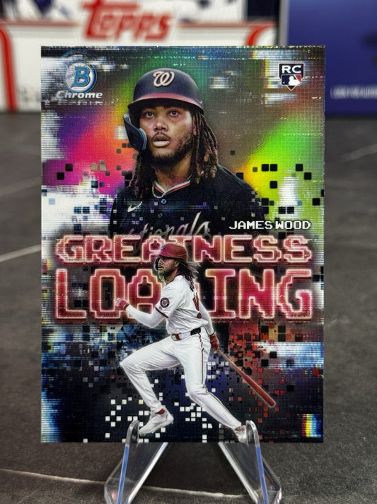 2025 Bowman Chrome James Wood Greatness Loading RC #GL-20 Washington Nationals