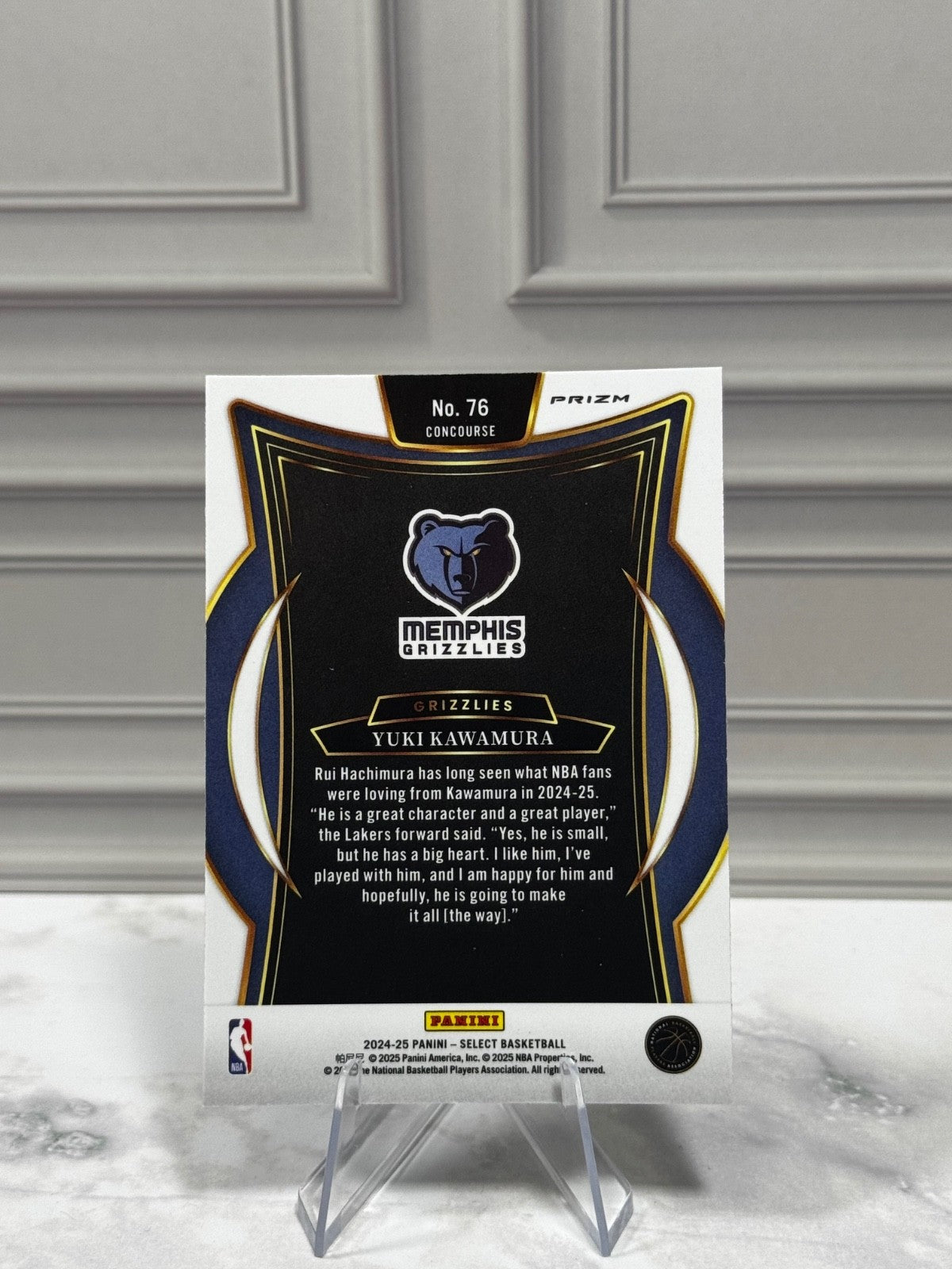2024-25 Panini Select - Concourse Yuki Kawamura #76 Blue Prizm (RC)
