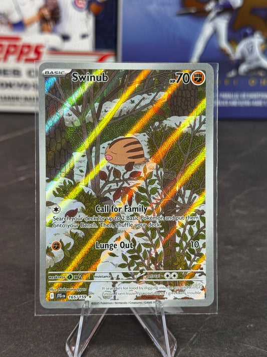 Pokemon Swinub 165/159 Journey Together Illustration Rare Full Art Holo