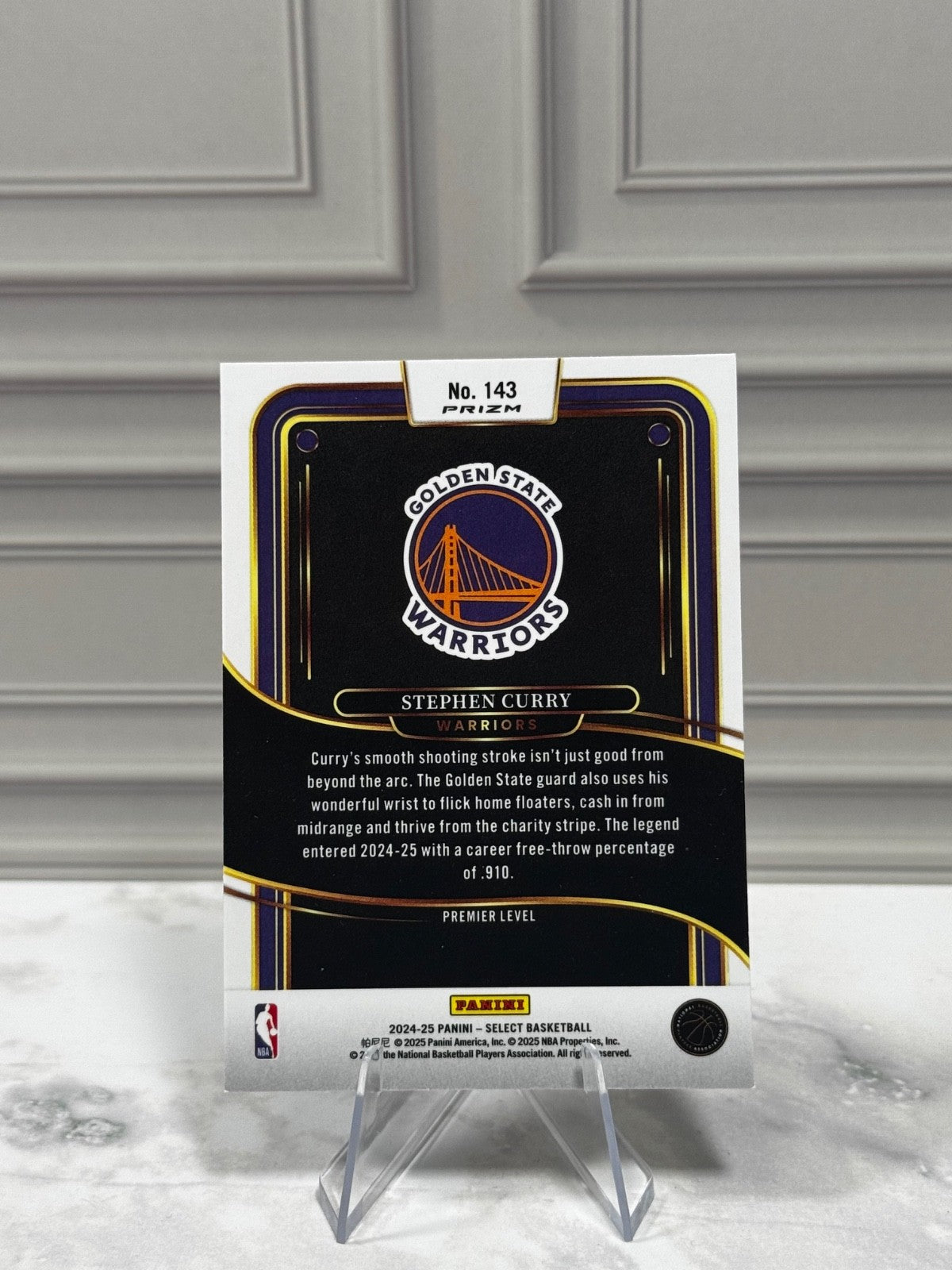 2024-25 Panini Select - Premier Level Stephen Curry #143 Green Whit Purple Prizm