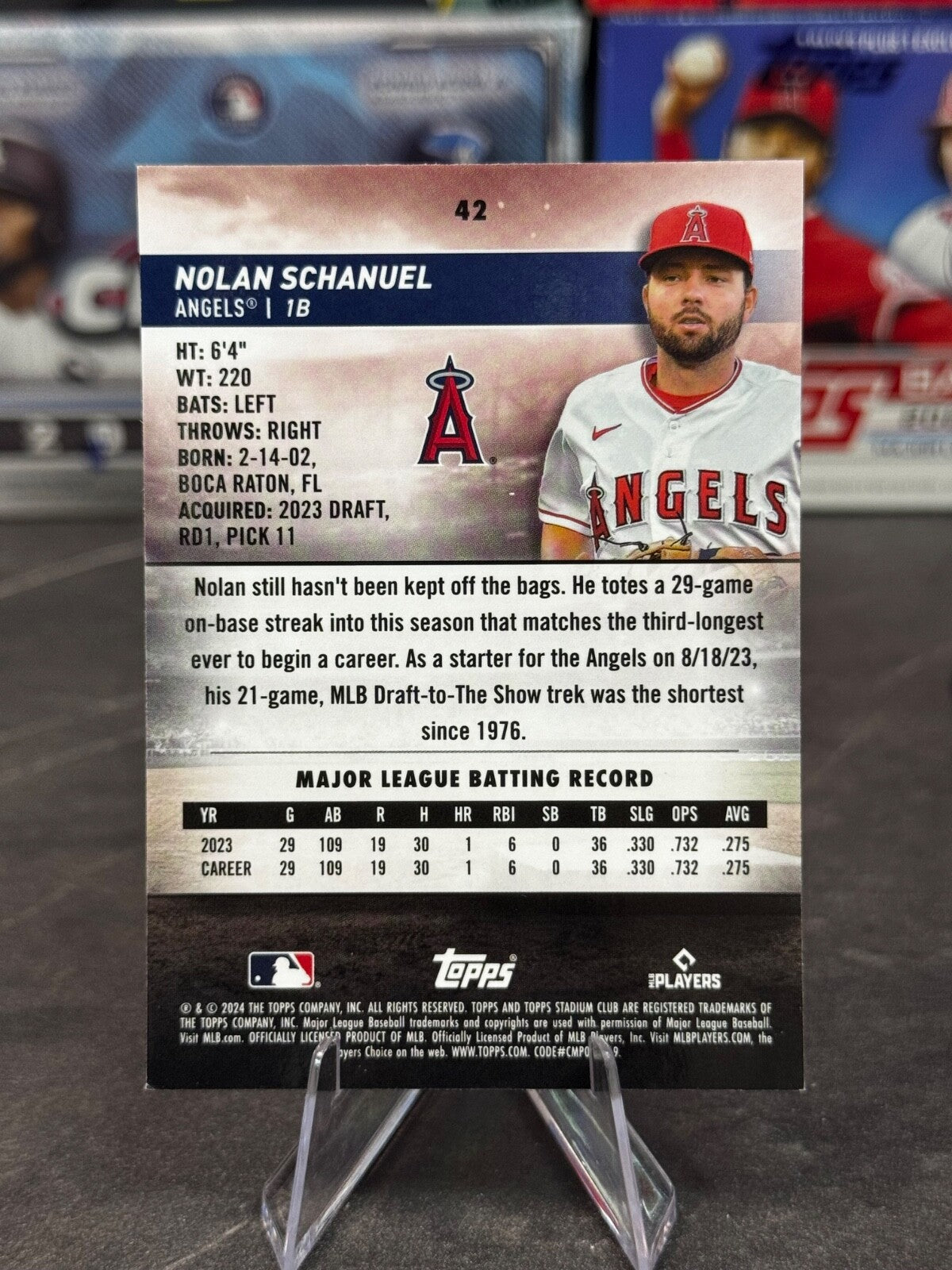 2024 Topps Stadium Club - Nolan Schanuel #42 Chrome (RC)