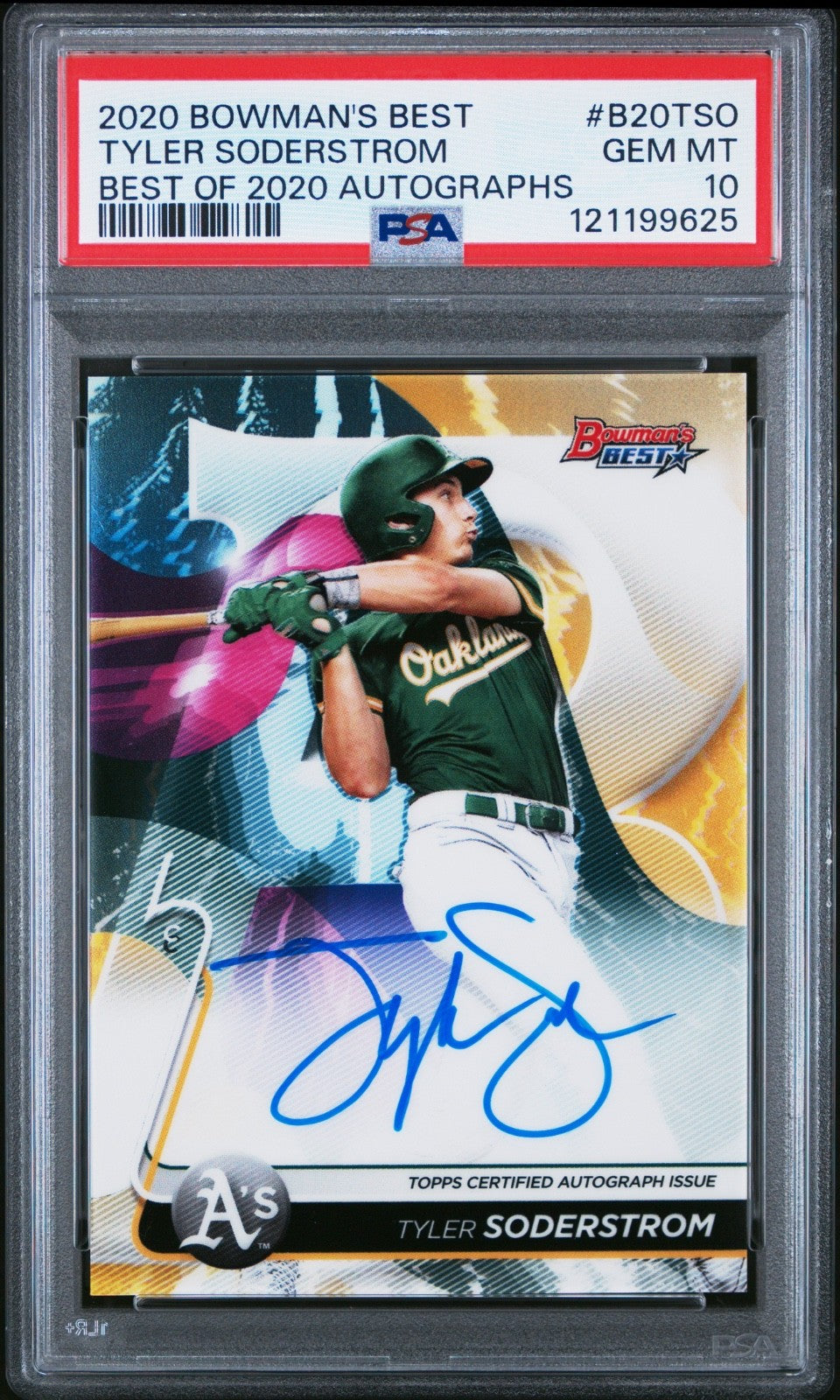 2020 Bowman's Best Tyler Soderstrom Auto Refractor #B20-TSO PSA 10