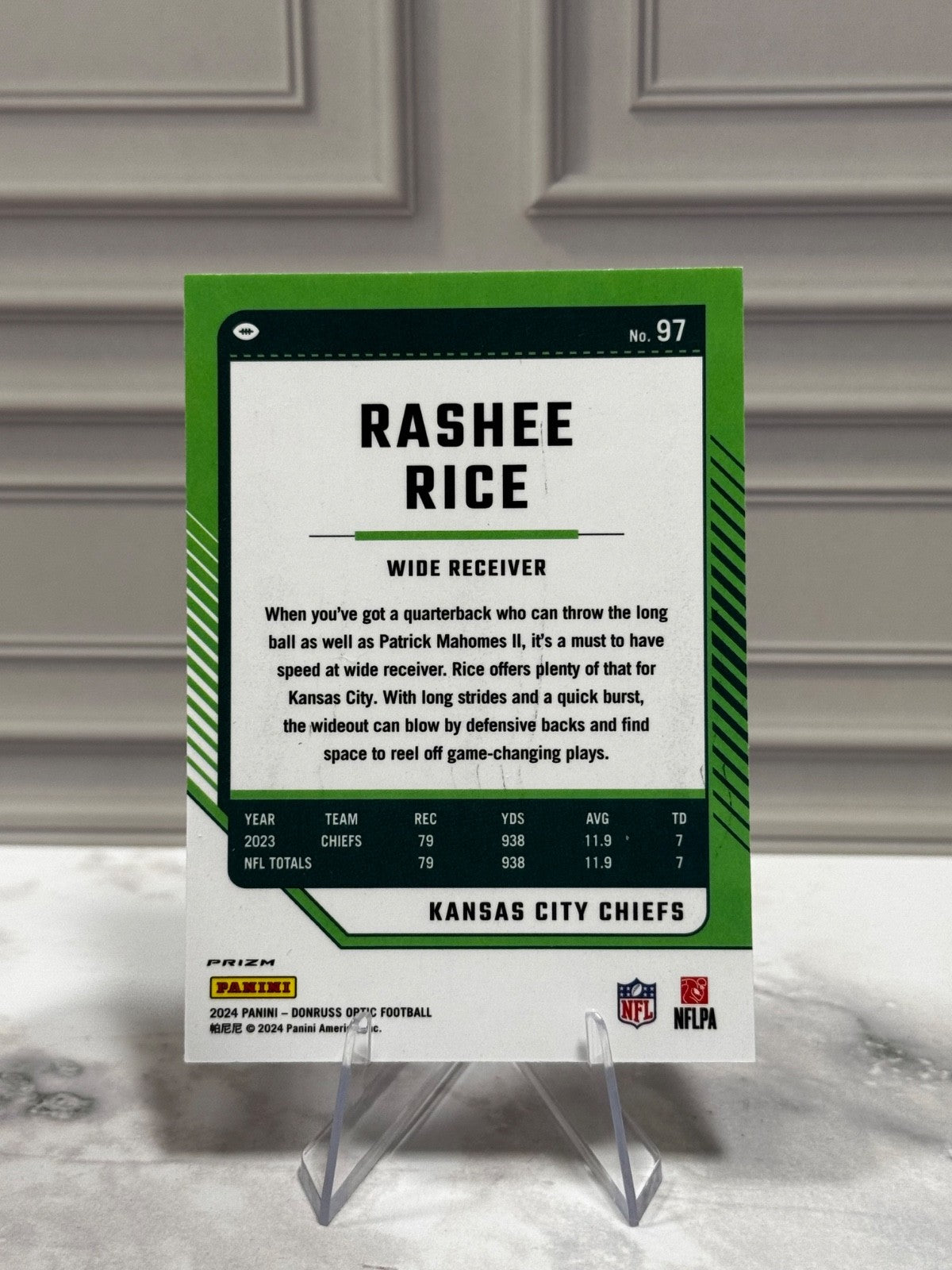 2024 Panini Donruss Optic - Rashee Rice #97 Holo Prizm