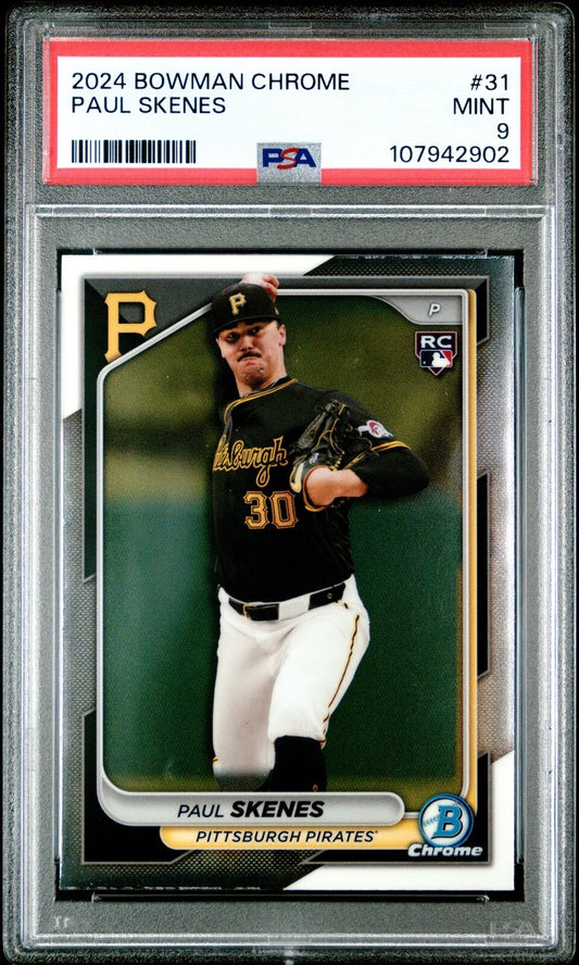 2024 Bowman Chrome - #31 Paul Skenes Rookie (RC) PSA 9