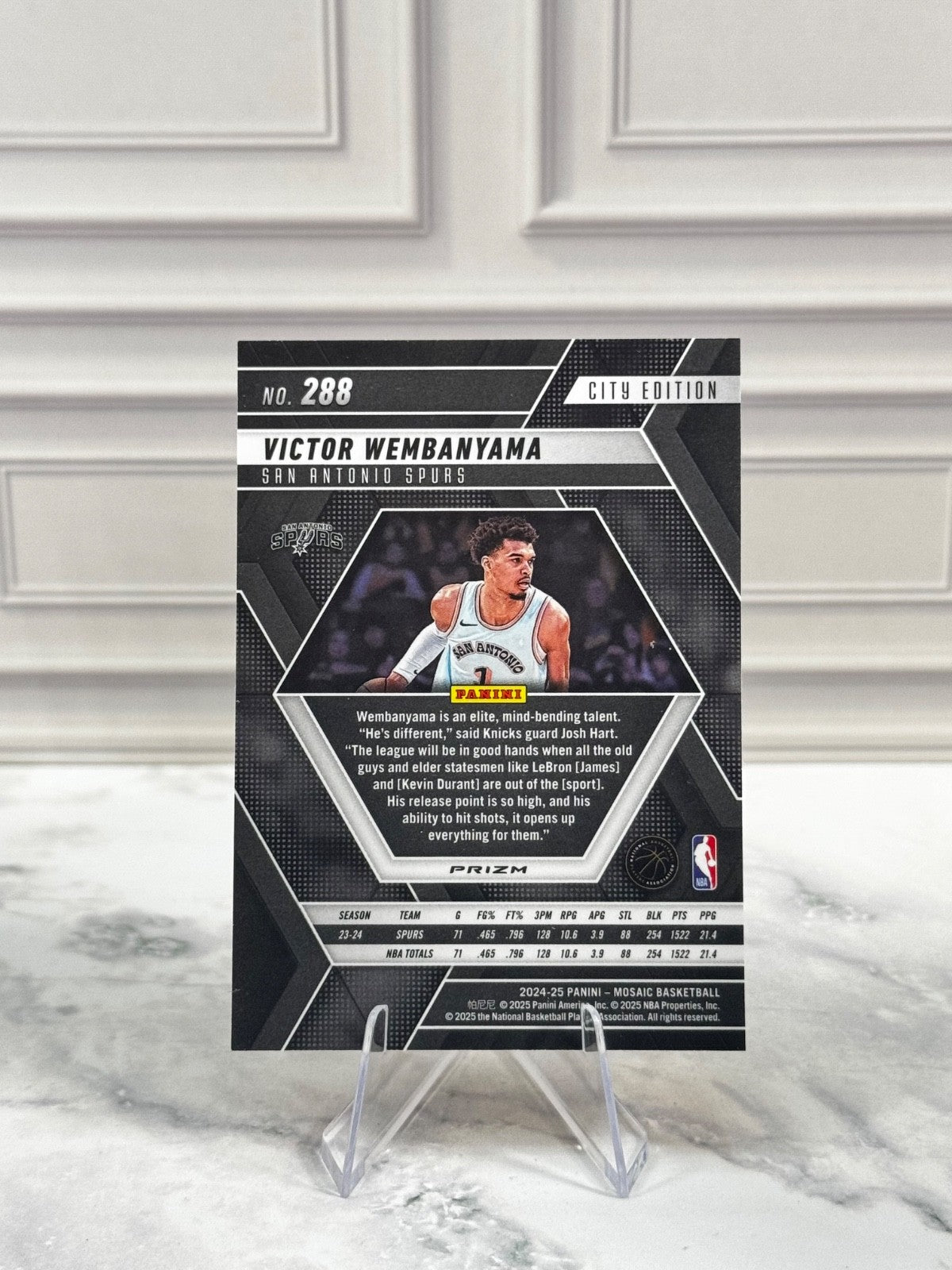 2024-25 Panini Mosaic - City Edition Victor Wembanyama #288 Reactive Yellow