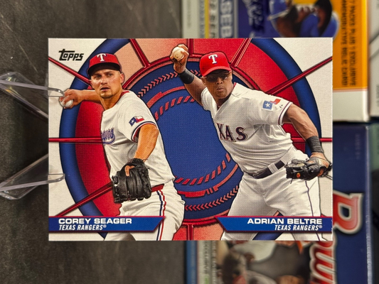 2025 Topps Series 2 - #DD-10 Dynamic Duos Corey Seager/Adrian Beltre RANGERS