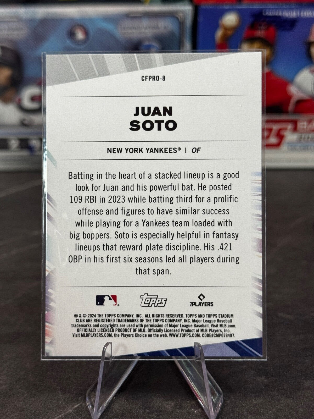 2024 Topps Stadium Club - Chief Fantasy Professionals Juan Soto #CFPRO-8