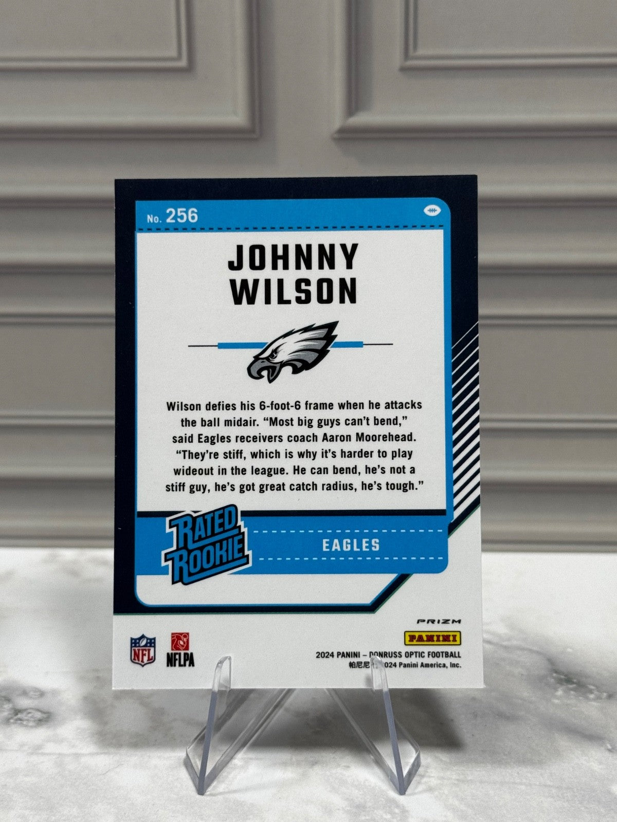 2024 Panini Donruss Optic - Rated Rookie Johnny Wilson #256 Holo Prizm (RC)