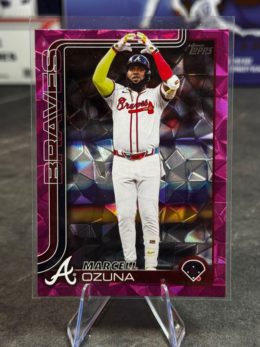 2025 Topps Series 1 - Marcell Ozuna #160 Pink Diamante Foil