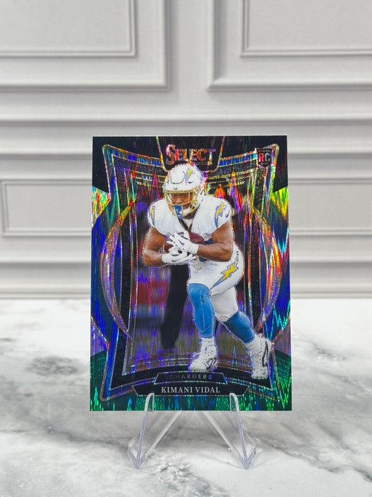 2024 Panini Select - Concourse Kimani Vidal #15 Black & Green Shock Prizm (RC)