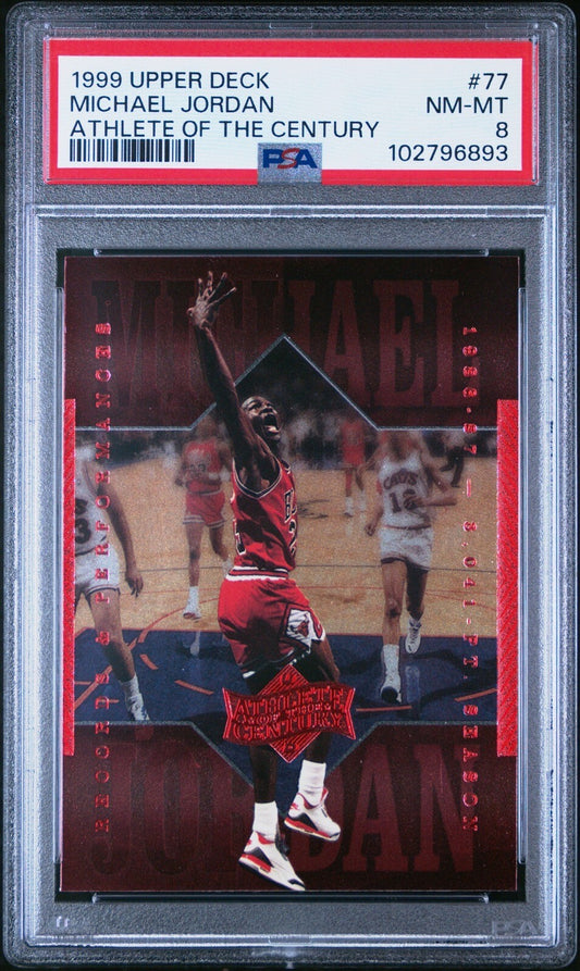 1999 Upper Deck - MJ Athlete of the Century #77 Michael Jordan PSA 8