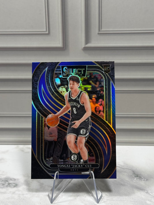 2024-25 Panini Select - Premier Level Yongxi "Jacky" Cui #176 Blue (RC)