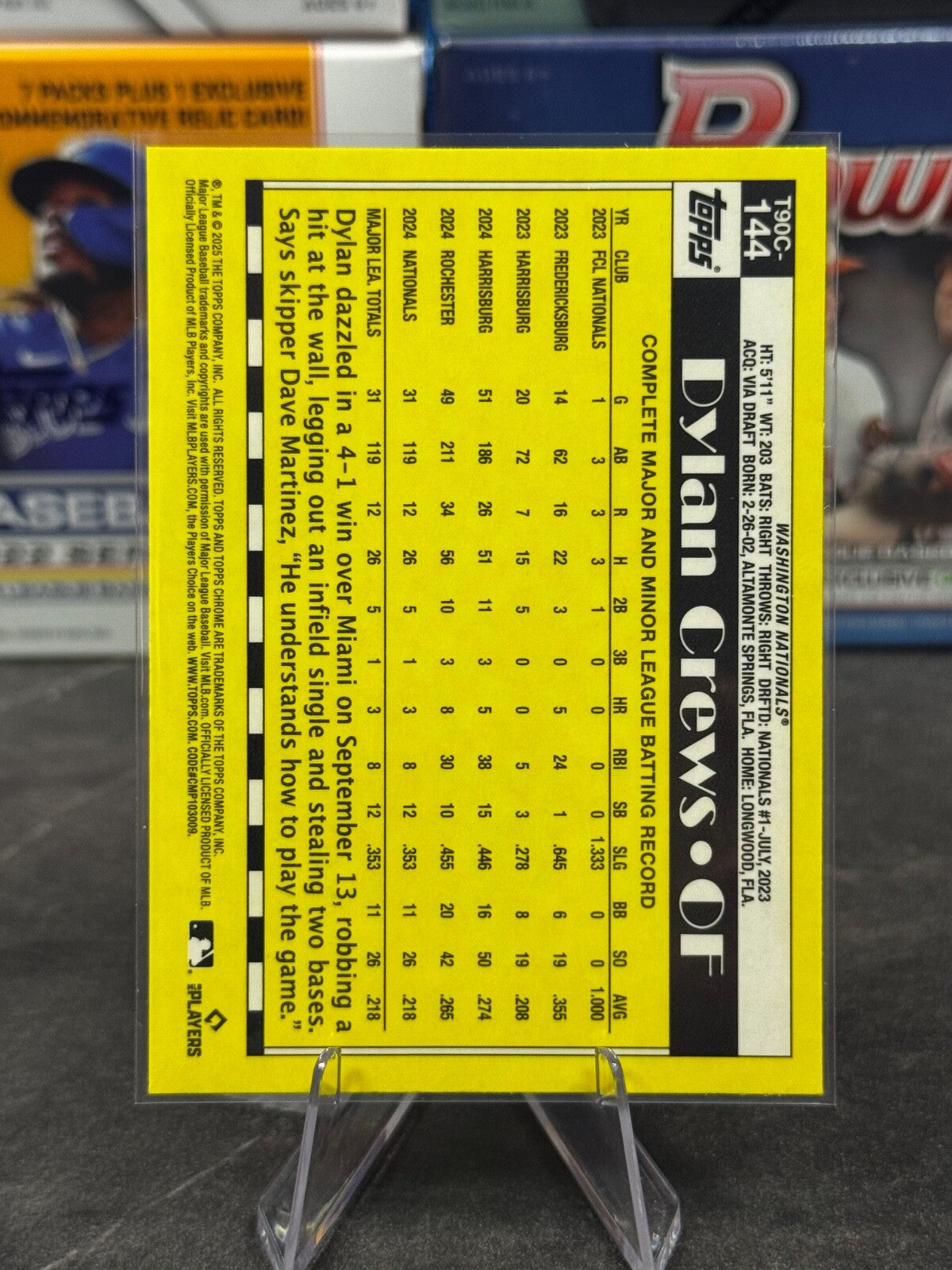2025 Topps Series 2 - Mojo Refractor #T90C-144 DYLAN CREWS ROOKIE (RC)
