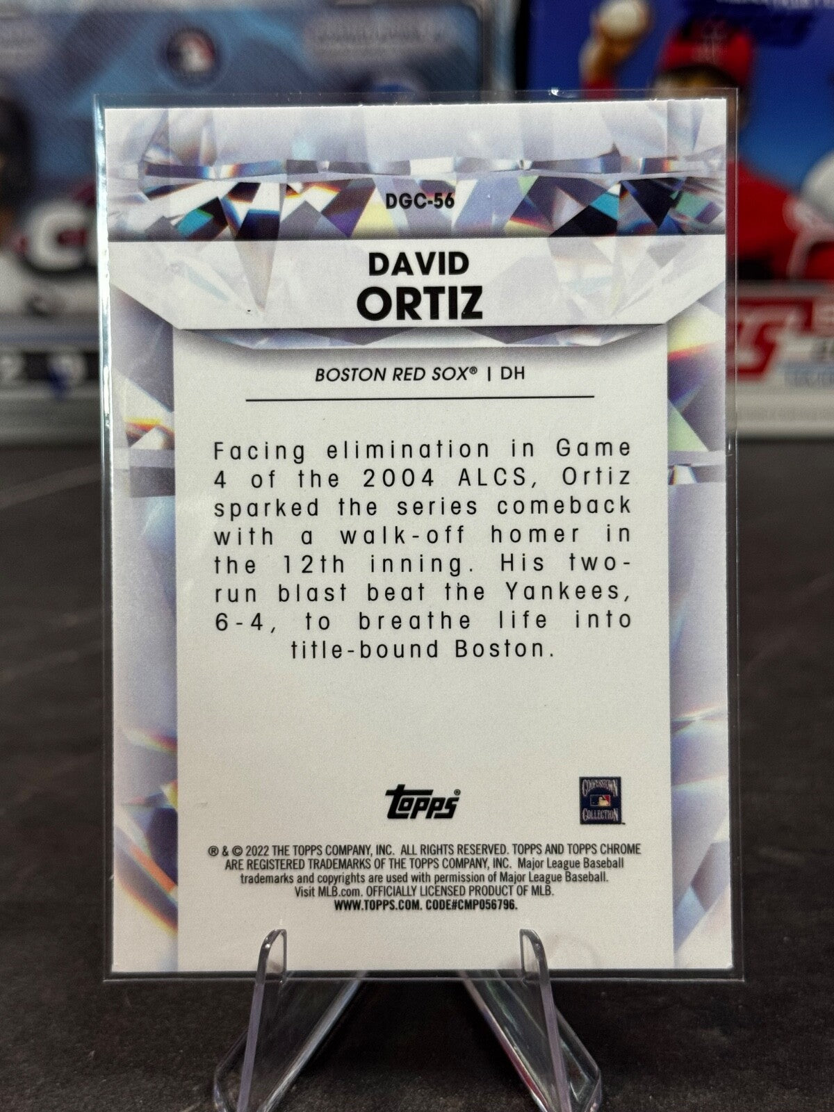 2022 Topps Chrome Update Series - Diamond Greats Chrome David Ortiz #DGC-56