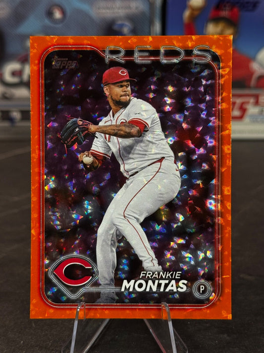 2024 Topps Update Series - Frankie Montas #US146 Orange Crackle Foilboard /299