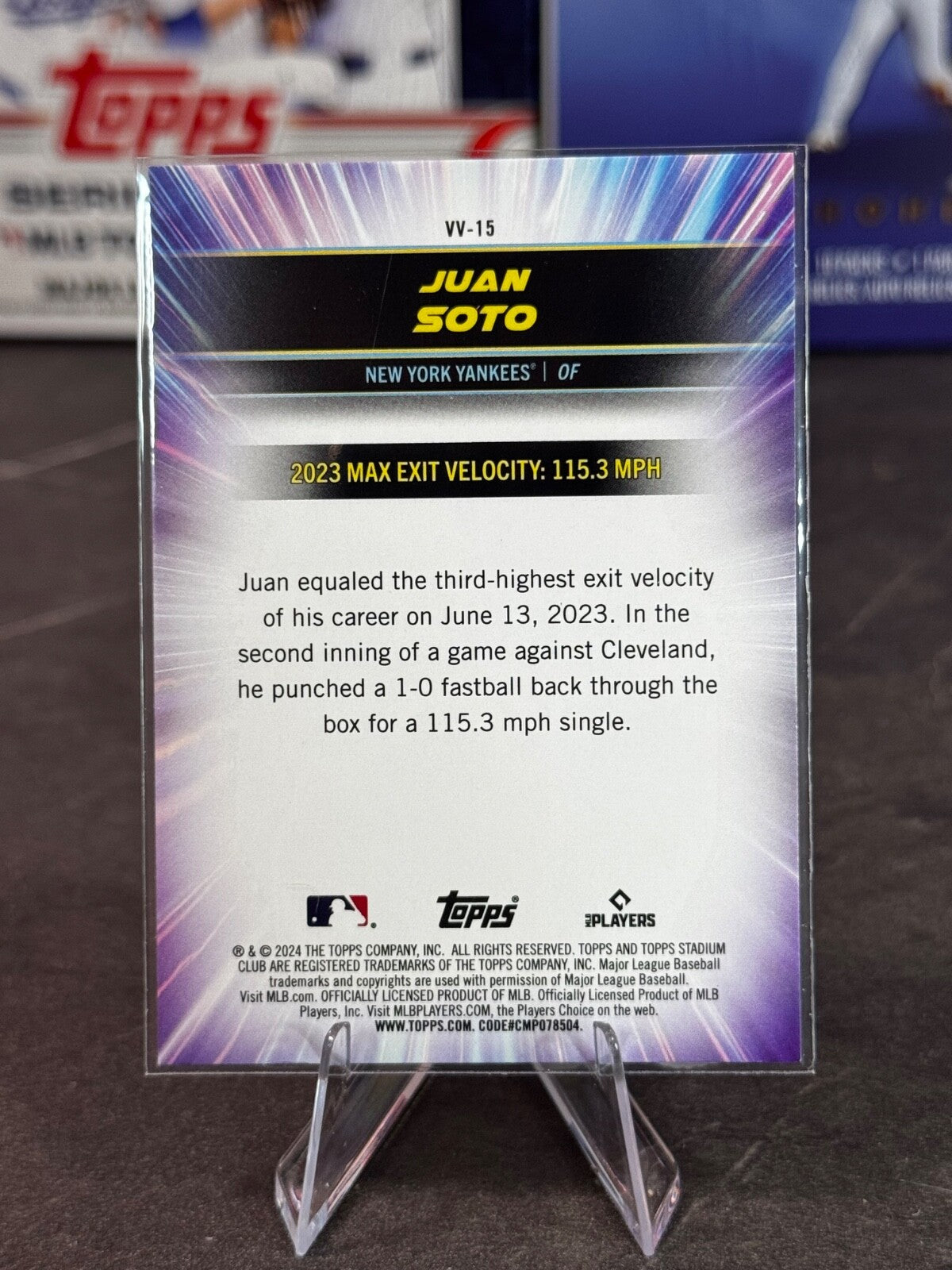 2024 Topps Stadium Club - Virtuosos of Velocity Juan Soto #VV-15