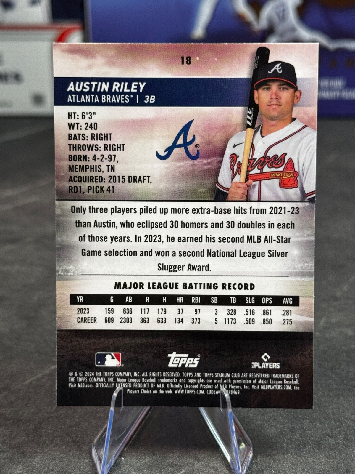 2024 Topps Stadium Club - Austin Riley #18 Chrome
