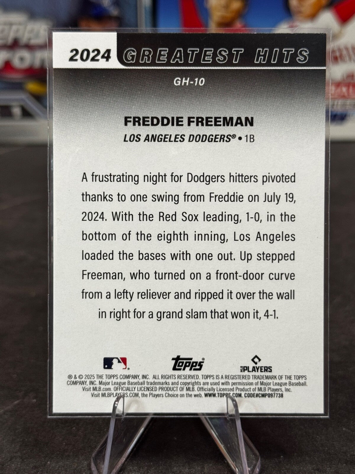 2025 Topps Series 1 - 2024 Greatest Hits Freddie Freeman #GH-10
