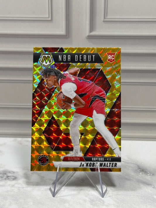 2024-25 Panini Mosaic - Ja'Kobe Walter #253 Reactive Yellow Mosaic Prizm (RC)