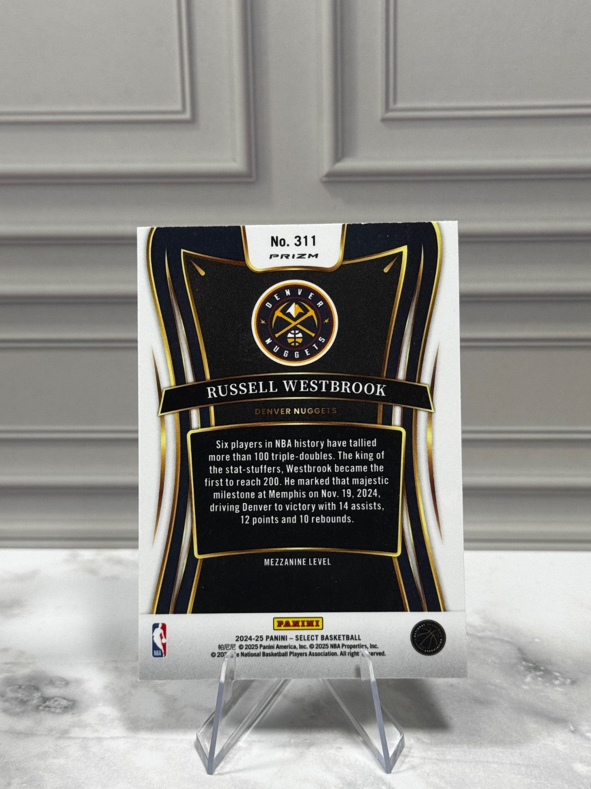2024-25 Panini Select - Mezzanine Russell Westbrook #311 Silver Prizm