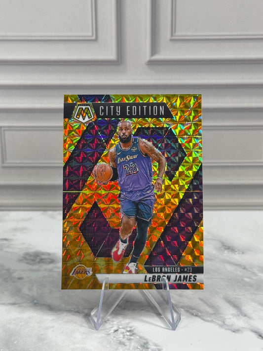 2024-25 Panini Mosaic - City Edition LeBron James #286 Reactive Yellow Prizm