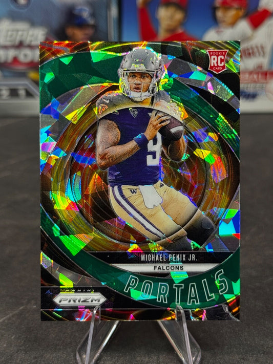 2024 Panini Prizm - Portals Michael Penix Jr. #6 Green Ice Prizm (RC)