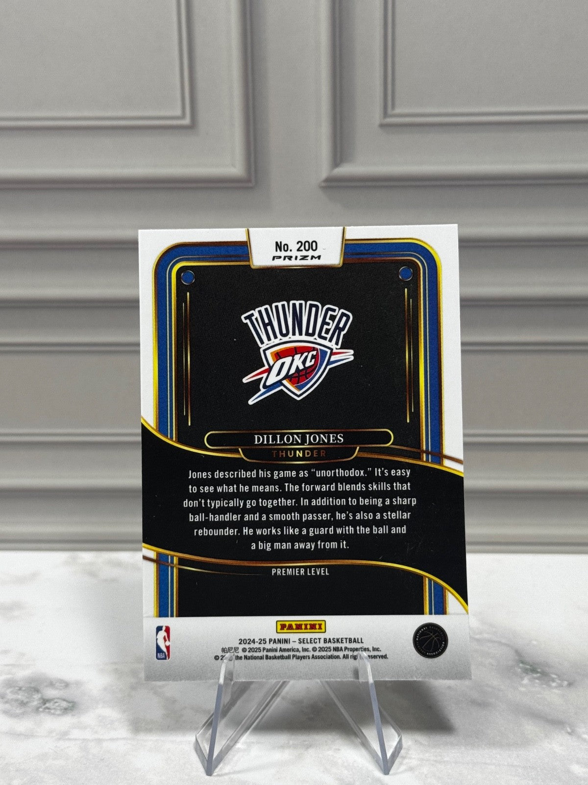 2024-25 Panini Select - Premier Level Dillon Jones #200 Silver Prizm (RC)