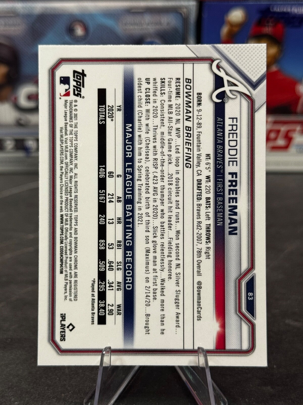 2021 Bowman Chrome - Freddie Freeman #83