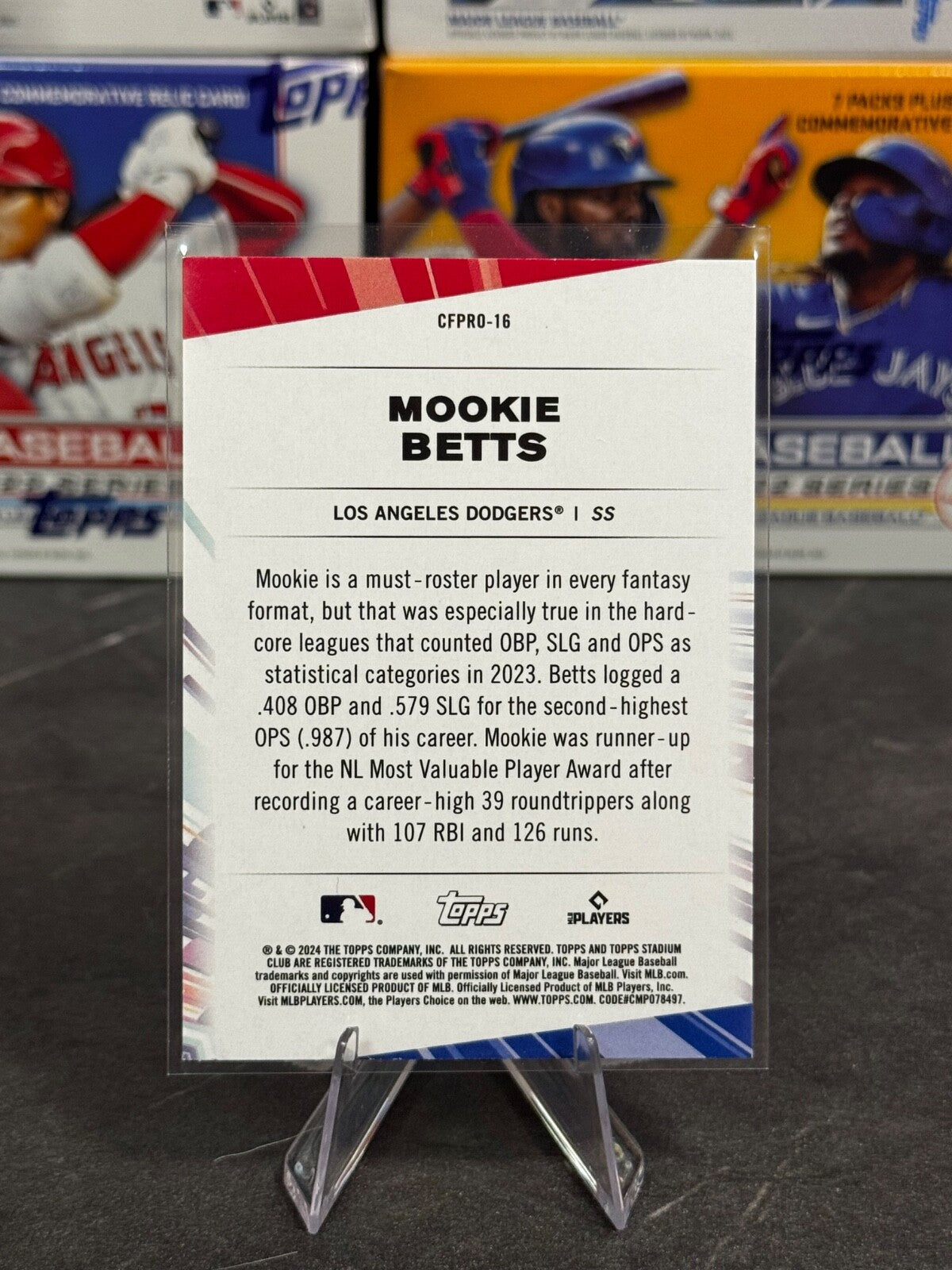 2024 Topps Stadium Club - Chief Fantasy Professionals Mookie Betts #CFPRO-16