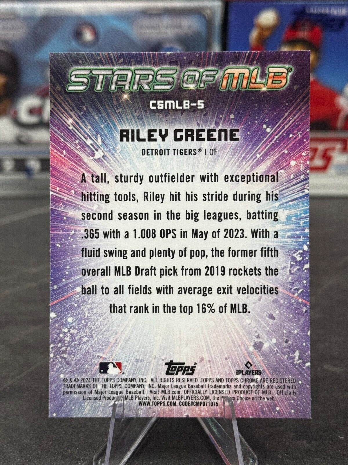 2024 Topps Series 1 - Stars of Mlb Chrome Riley Greene Chrome #CSMLB-5