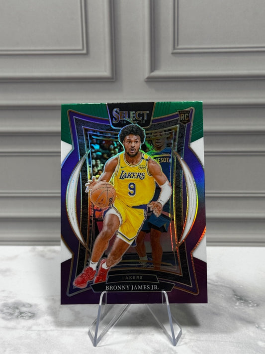 2024-25 Panini Select - Concourse Bronny James #90 Tri-Color Prizm (RC)