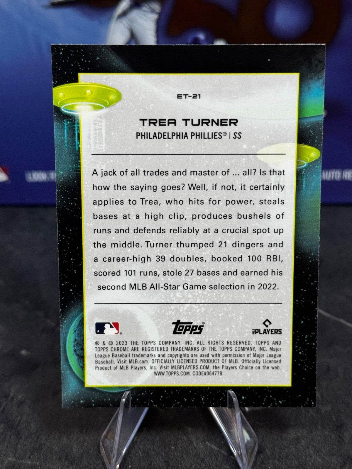 2023 Topps Cosmic Chrome - Extraterrestrial Talent Trea Turner #ET-21 Phillies