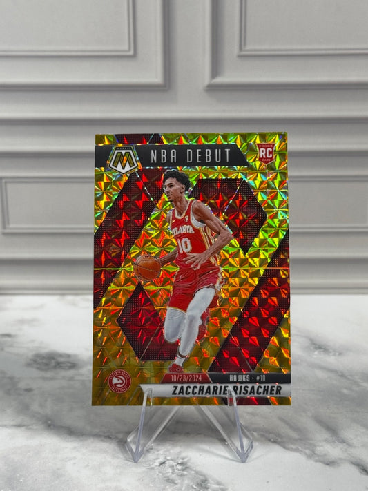 2024-25 Panini Mosaic - NBA Debut Zaccharie Risacher #269 Reactive Yellow (RC)