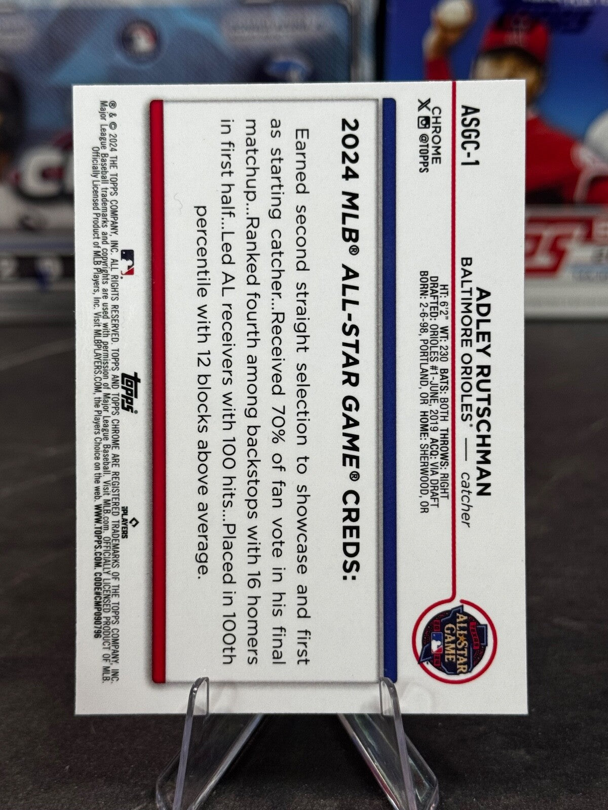 2024 Topps Chrome Update Series - 2024 All-Star Game Adley Rutschman #ASGC-1