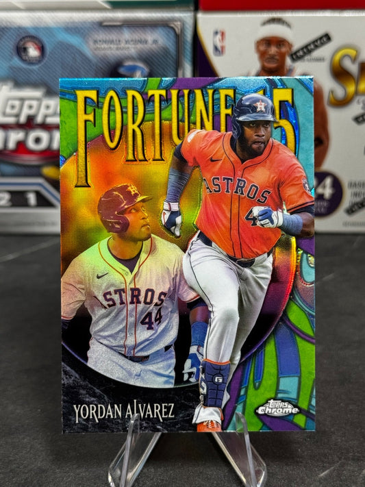 2025 Topps Chrome - #F15-9 Yordan Alvarez Fortune 15