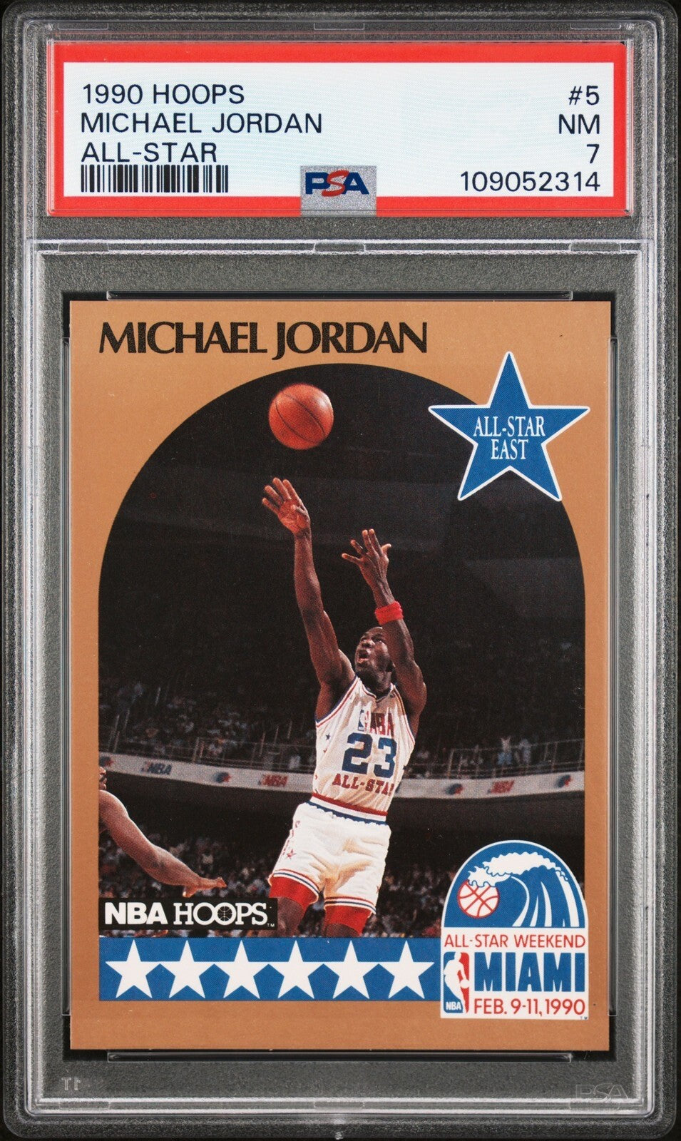 1990 Hoops - All-Star #5 Michael Jordan PSA 7