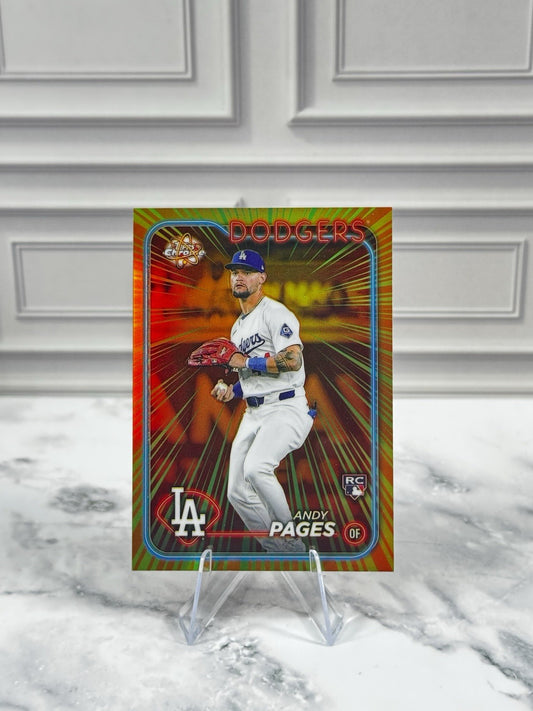 2024 Topps Chrome - Andy Pages Radiating Rookies #RR-26 Dodgers Rookie (RC)