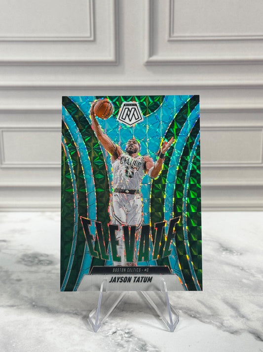 2024-25 Panini Mosaic -  Jason Tatum Elevate Green Flourescent Prizm /30