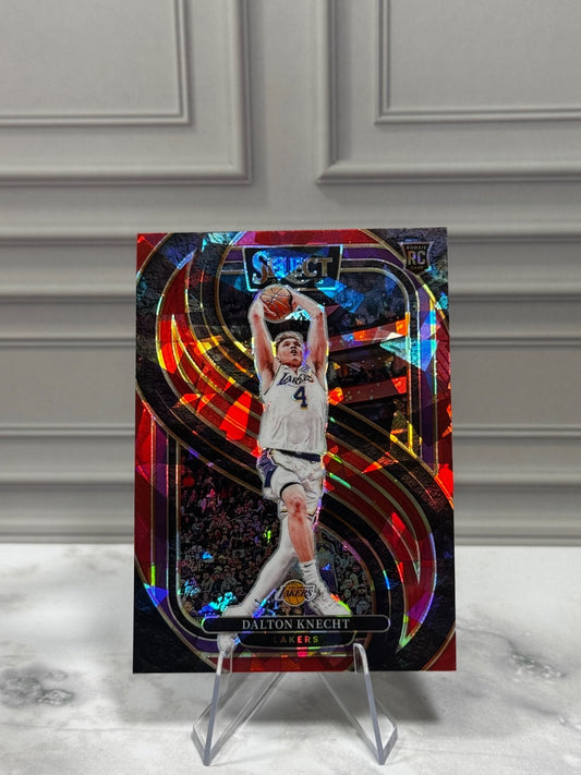 2024-25 Panini Select - Premier Level Dalton Knecht #186 Red Cracked Ice (RC)
