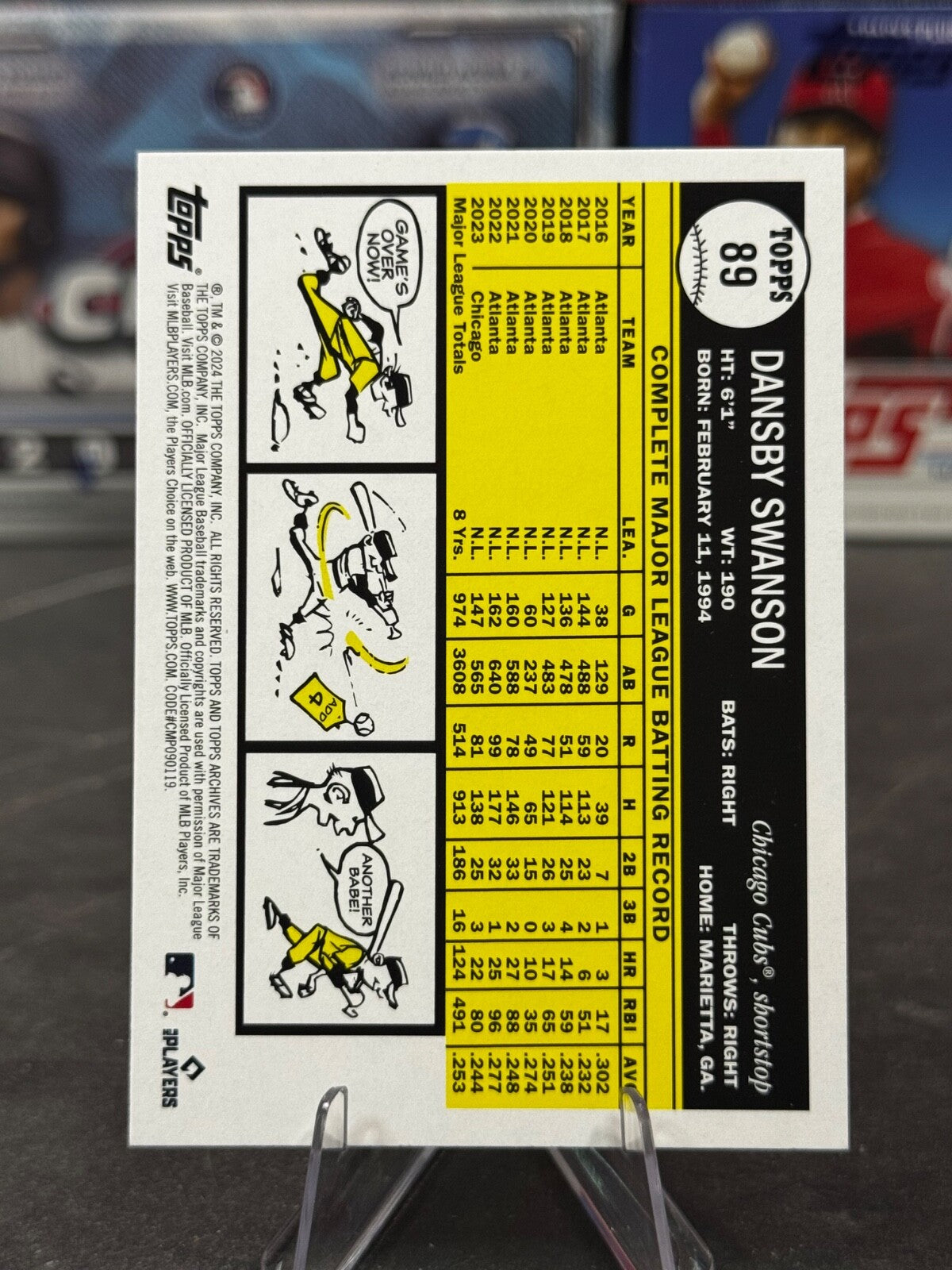 2024 Topps Archives - 1961 Topps Dansby Swanson #89 Black Foilboard
