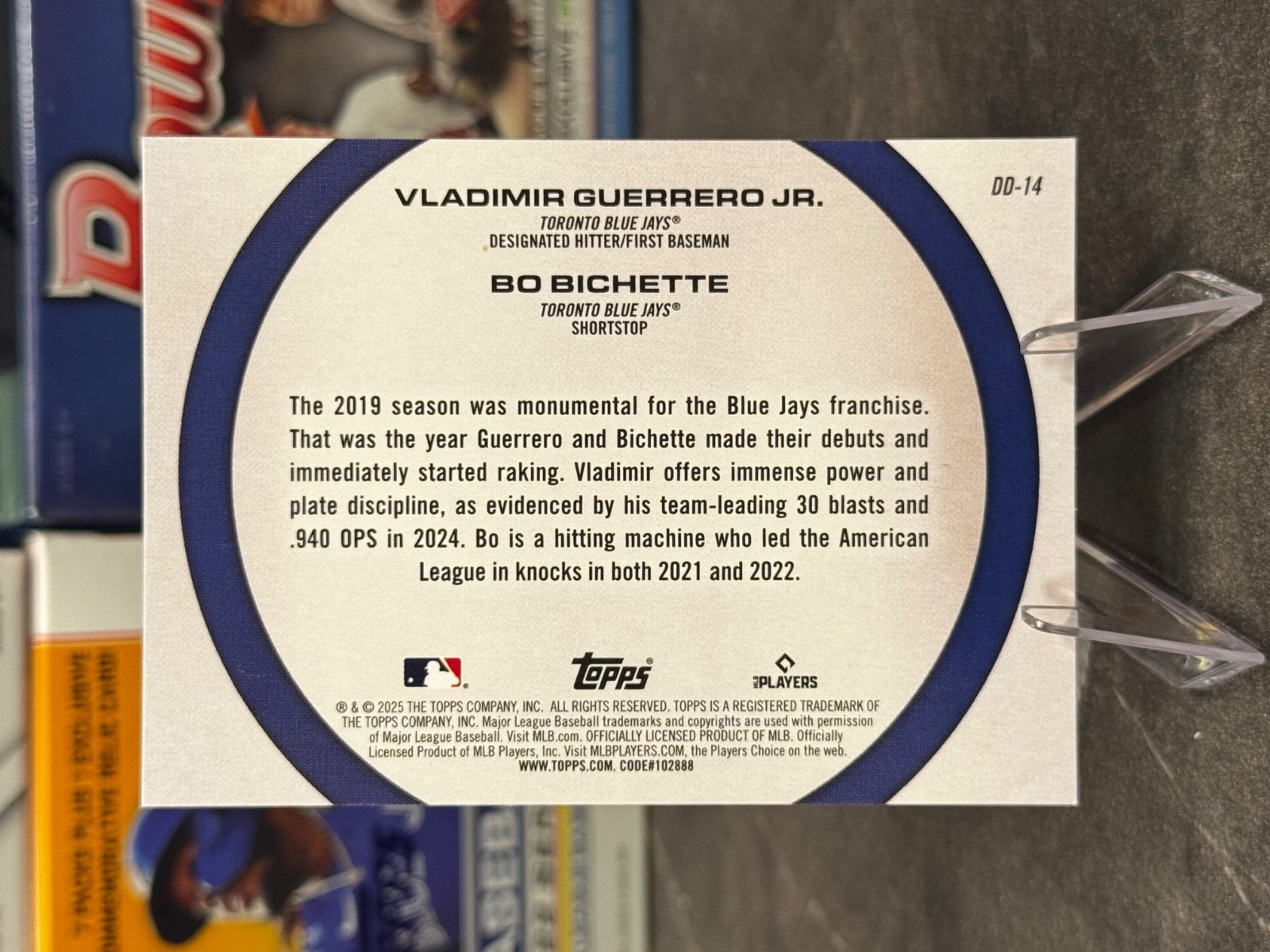 2025 Topps Series 2 - #DD-14 Dynamic Duos Vladimir Guerrero Jr./Bo Bichette